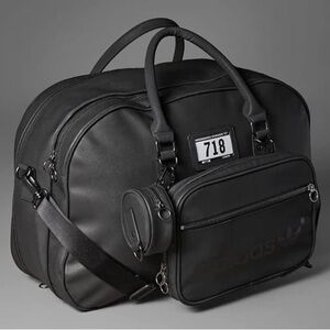 NWT - ADIDAS ORIGINAL BLACK “BLUE VERSION DUFFEL BAG” WEEKENDER SET